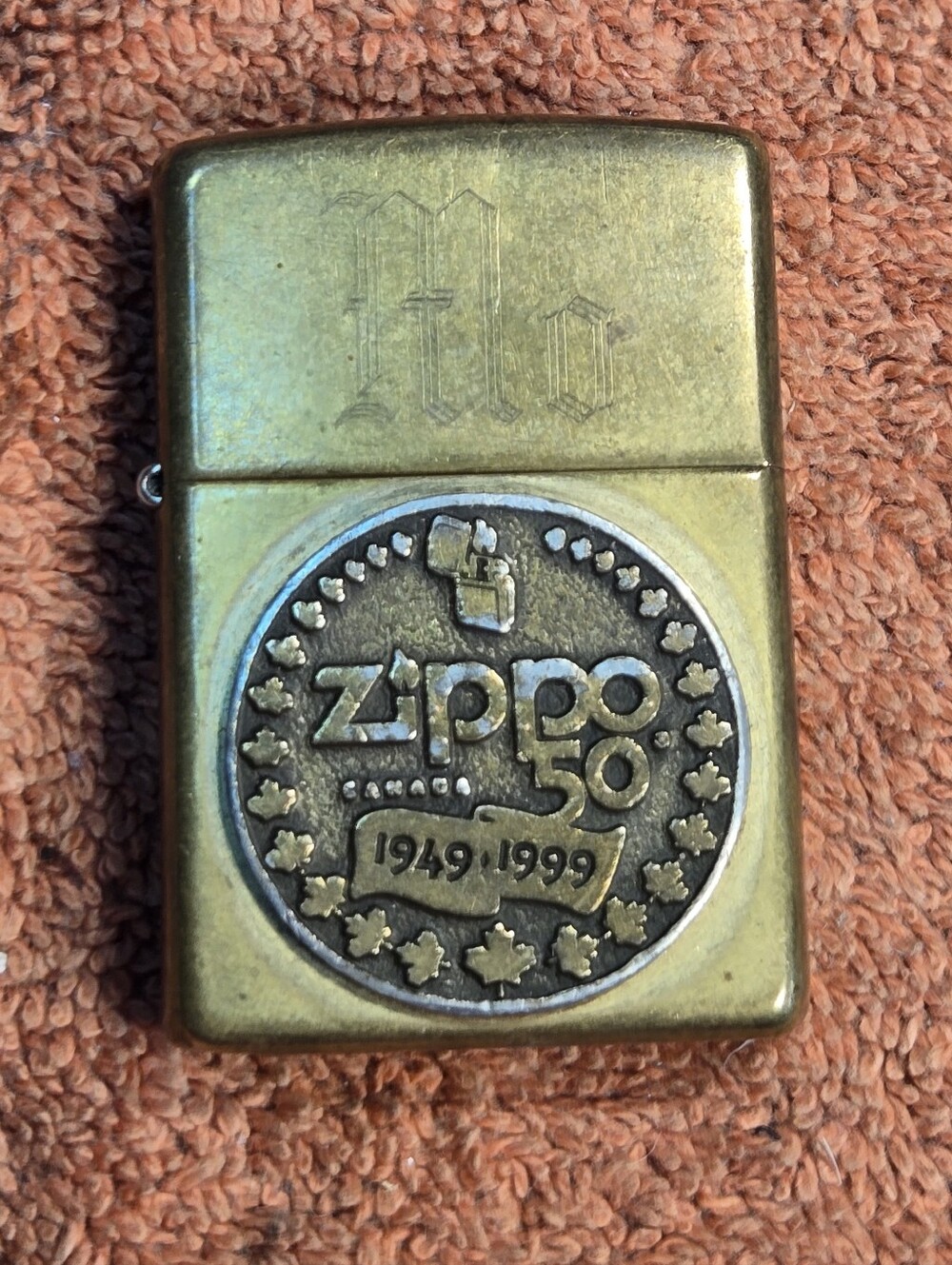 Zippo 50th Anniversary Canada 1949-1999 Brass Lighter